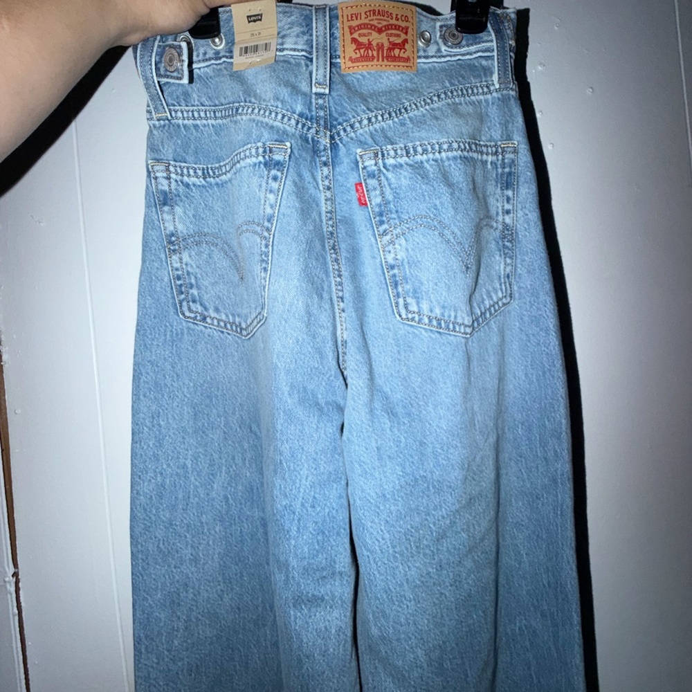 Women Levi's Cinch Baggy Light Blue Jeans - Picture 5 of 8